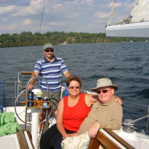 Sailing 1 Bob, Lee and I.