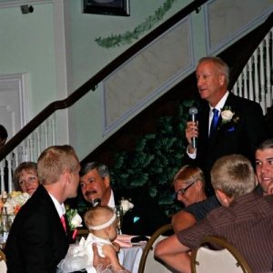 Me toasting the bride & groom.