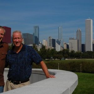 Son Nathan and I in Chicago