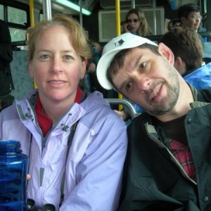 With my sweetie on the city bus In Juneau, Alaska in July of 2007.