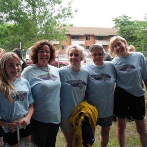 Team "Nerves of Steel", Kate, me, Holly, Grannie and Cathy