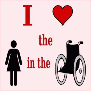 i love the woman in the wheelchair