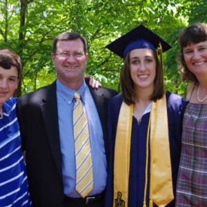 My most recent family photo from when my daughter graduated from high school.