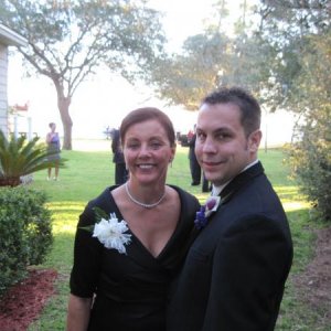 My beautiful wife and handsome son on his wedding day getting ready to walk the aisle.