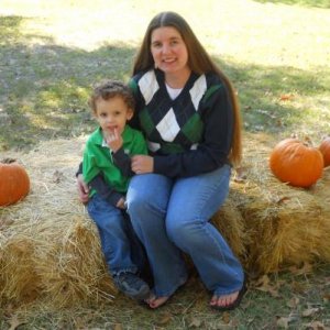 with Jacques (my son) at the pumpkin patch in 2010.