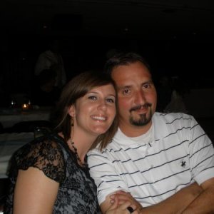 My husband Mike and me
