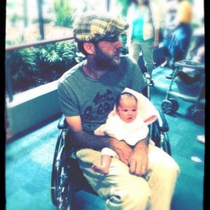 Frankie's 1st visit to the zoo. Tony's 1st time in a wheelchair.