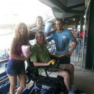 ALS awareness night at Syracuse Chiefs with my kids 7/13/13