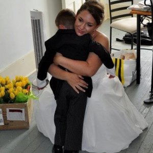 My baby and I on our wedding day.